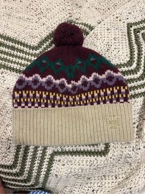 Tory Burch Pom Knit Beanie